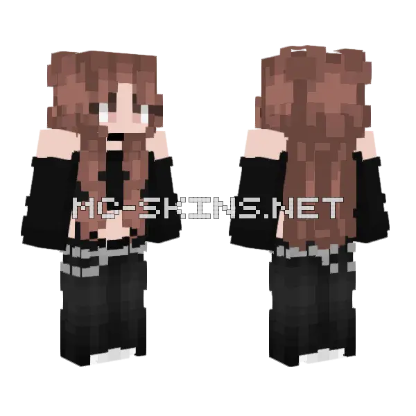 Brown Haired Girl Minecraft skin, front and back