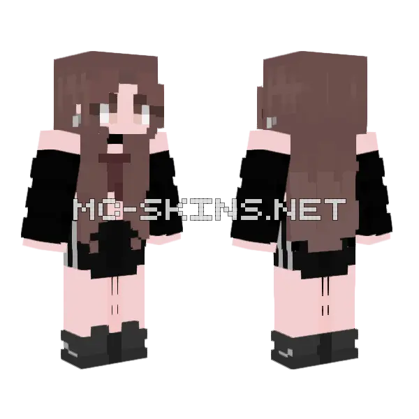 Brown Haired Girl Minecraft skin, front and back
