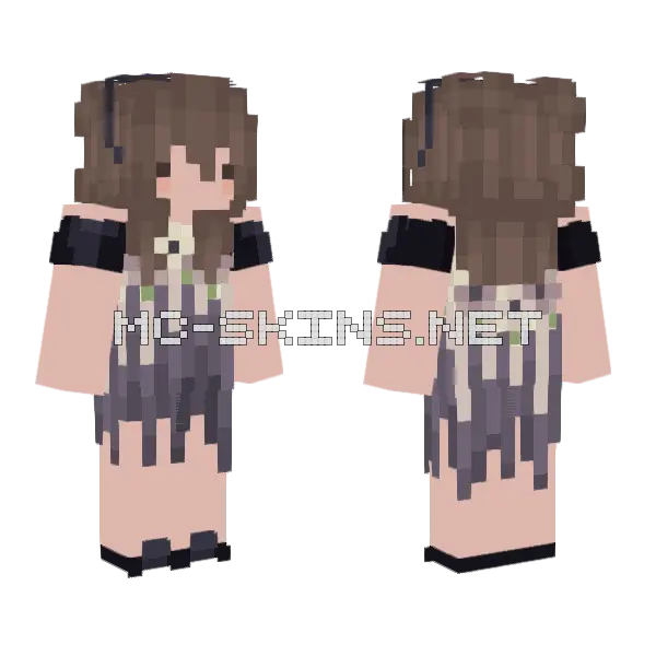 Brown Haired Girl Minecraft skin, front and back