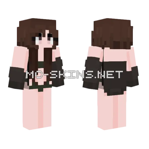 Brown Haired Girl Minecraft skin, front and back