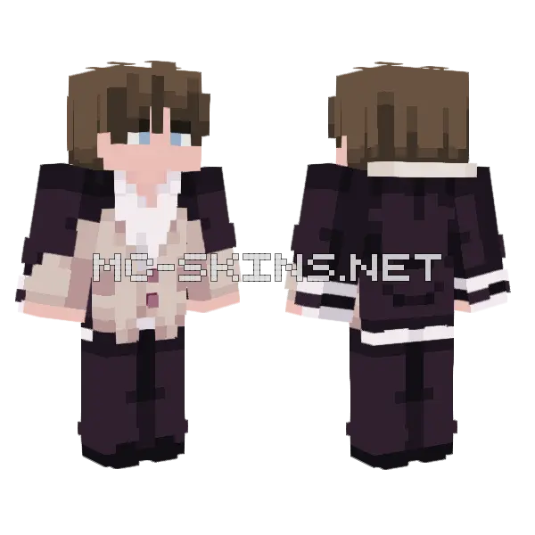 Brown Haired Girl Minecraft skin, front and back