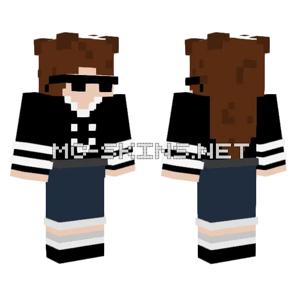 Brown Haired Girl Minecraft skin, front and back