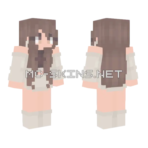 Brown Haired Girl Minecraft skin, front and back