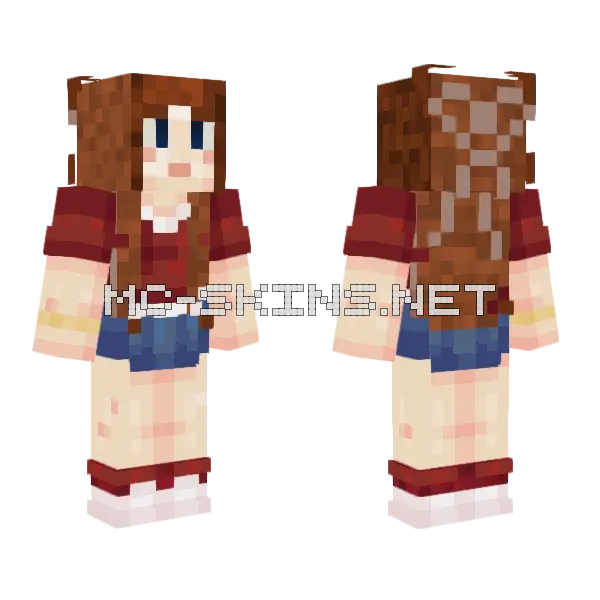 Brown Haired Girl Minecraft skin, front and back