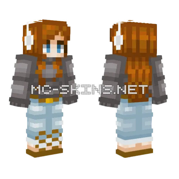 Brown Haired Girl Minecraft skin, front and back
