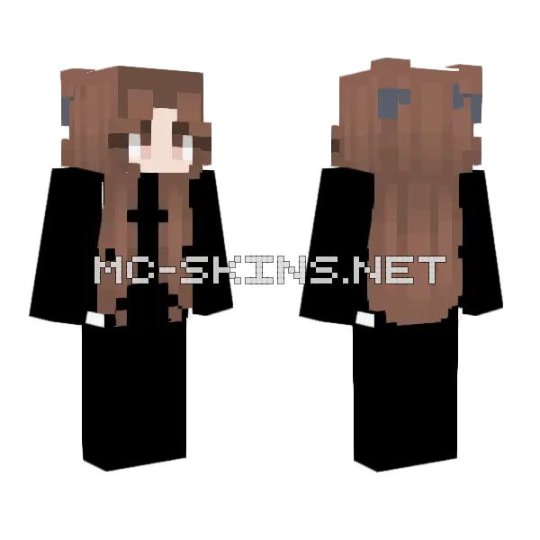 Brown Haired Girl Minecraft skin, front and back