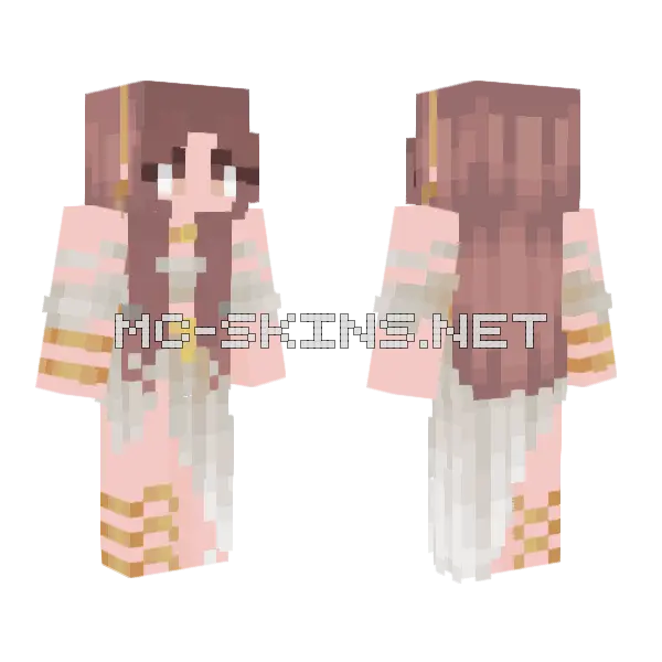 Brown Haired Girl Minecraft skin, front and back