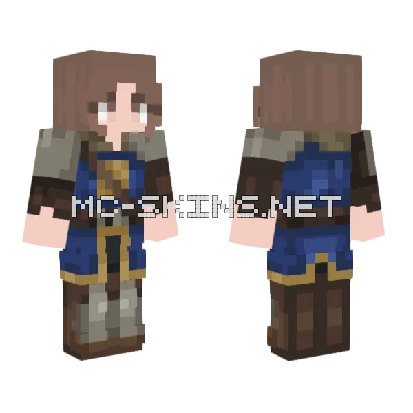 Brown Haired Girl Minecraft skin, front and back