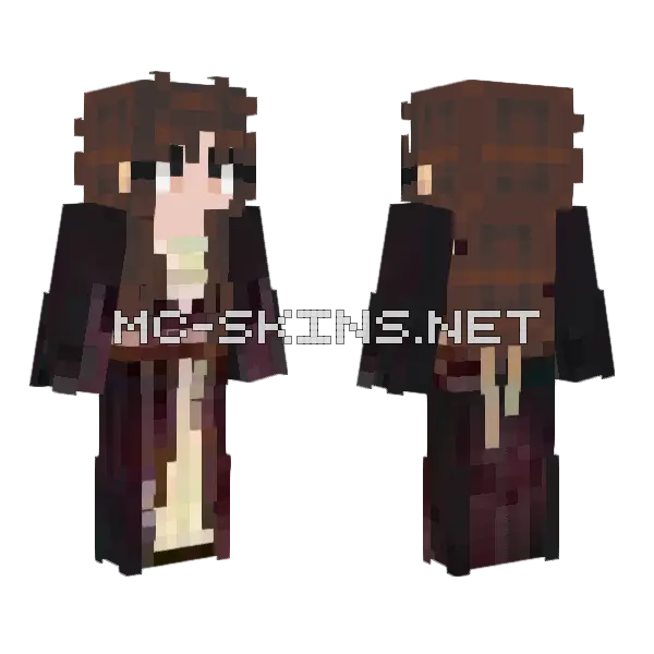 Brown Haired Girl Minecraft skin, front and back