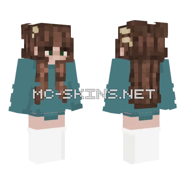 Brown Haired Girl Minecraft skin, front and back