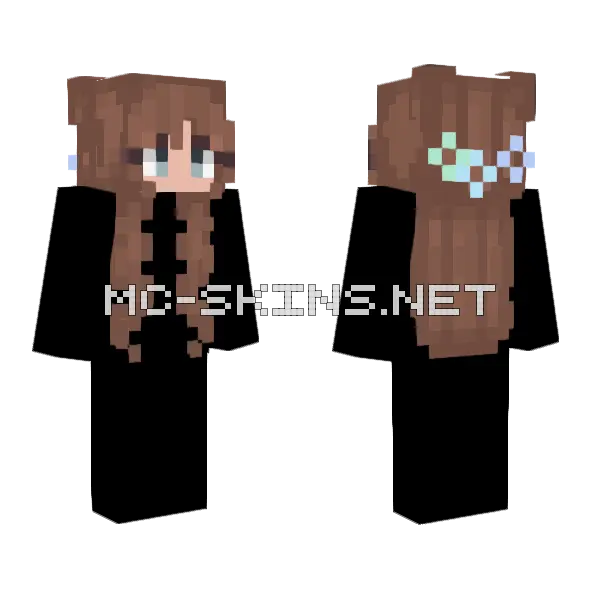 Brown Haired Girl Minecraft skin, front and back