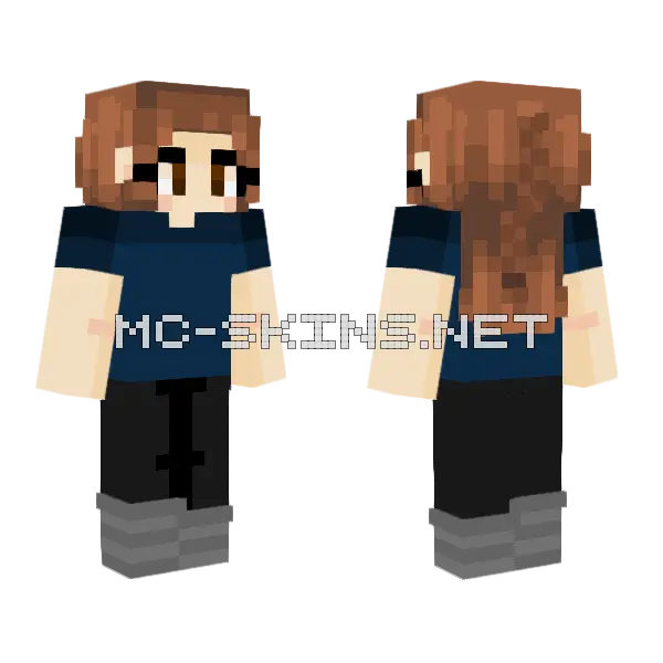 Brown Haired Girl Minecraft skin, front and back