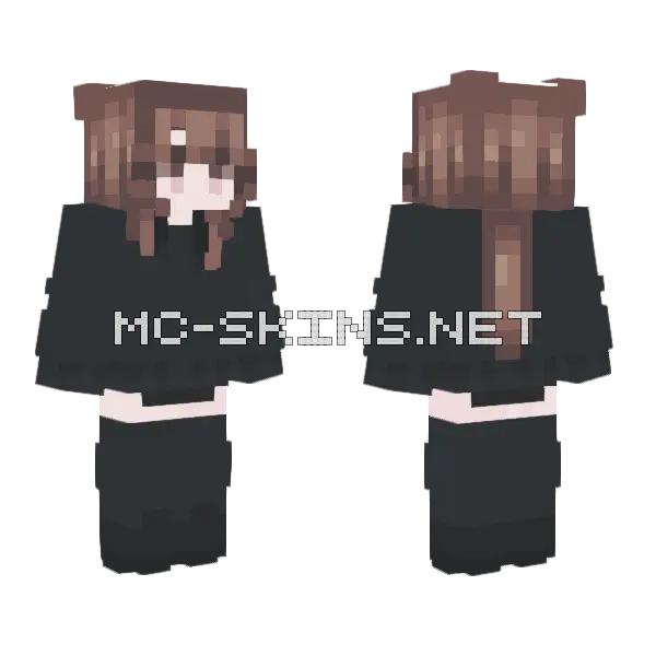 Brown Haired Girl Minecraft skin, front and back
