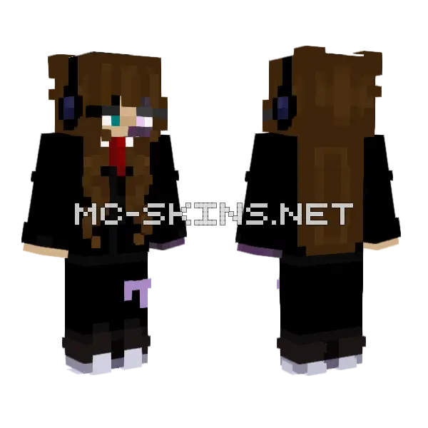 Brown Haired Girl Minecraft skin, front and back
