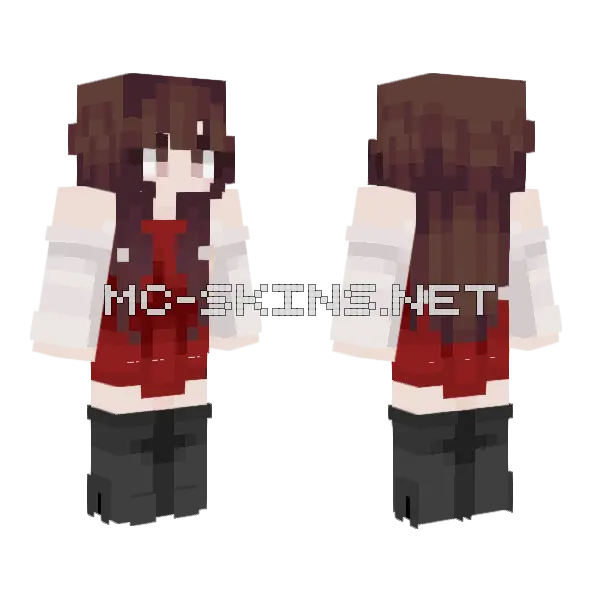 Brown Haired Girl Minecraft skin, front and back