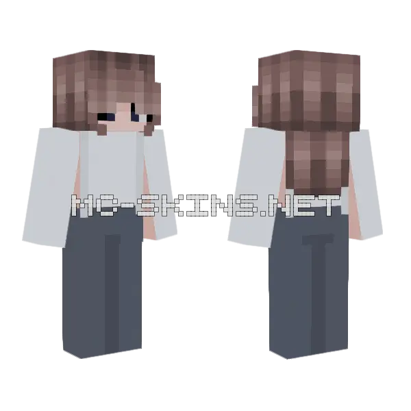 Brown Haired Hoodie Boy, front and back