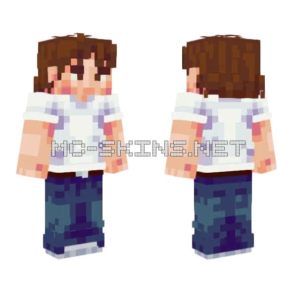 Brown Haired Kid, front and back
