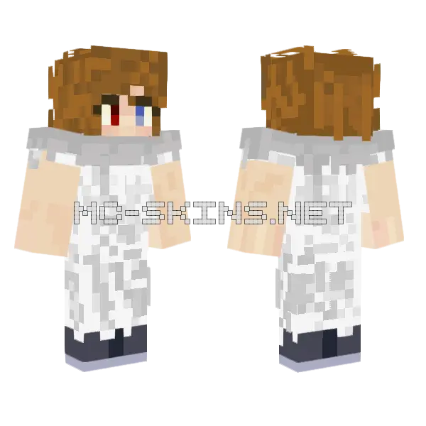 Brown Haired School Uniform Minecraft skin, front and back