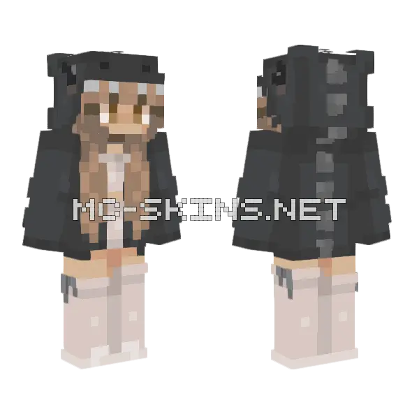 Brown Haired School Uniform, front and back