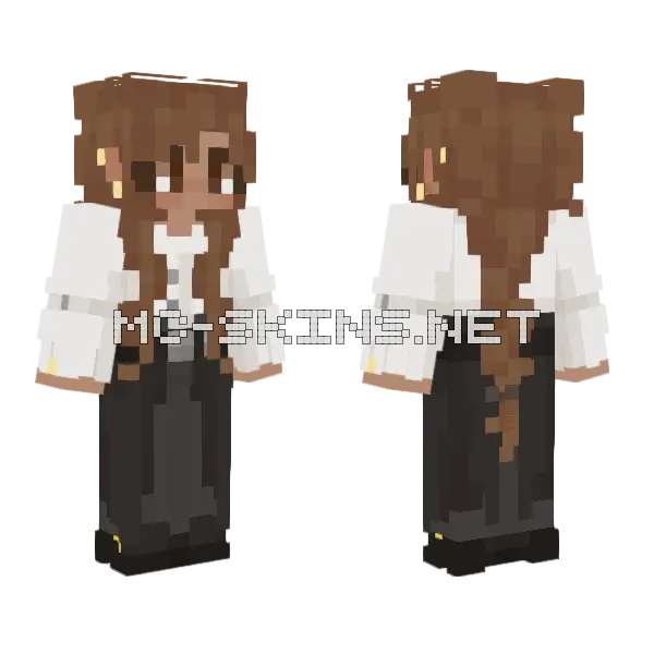 Brown Haired Schoolgirl, front and back