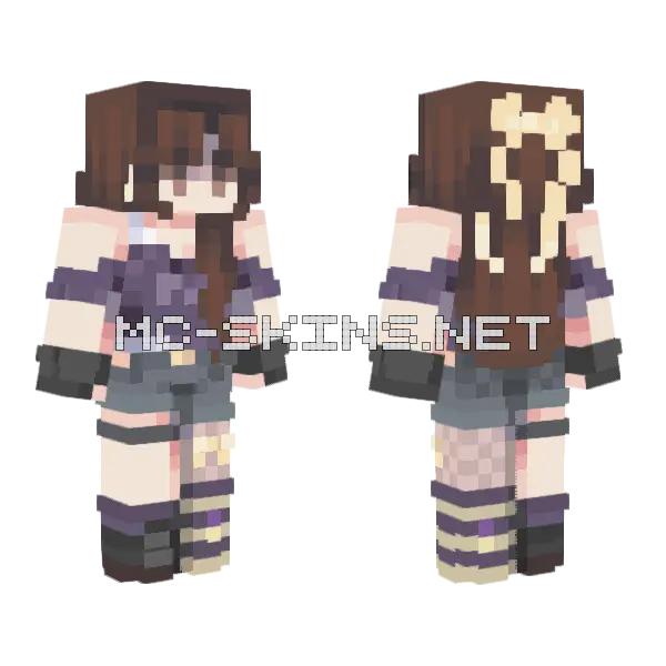 Brown Haired Sorceress, front and back
