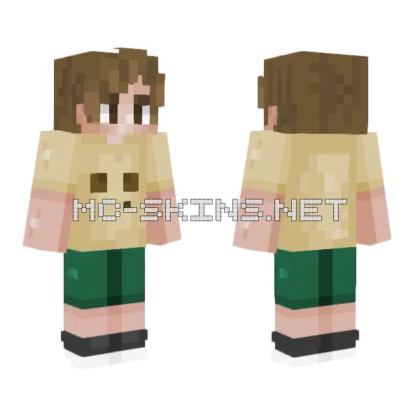 Brown Haired Teen, front and back