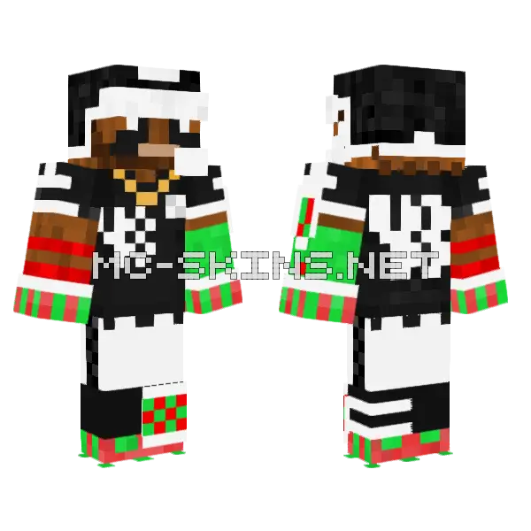 Brown Hat Character Minecraft skin, front and back