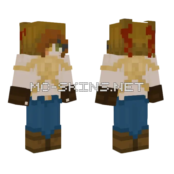 Brown Hat Farmer Girl, front and back