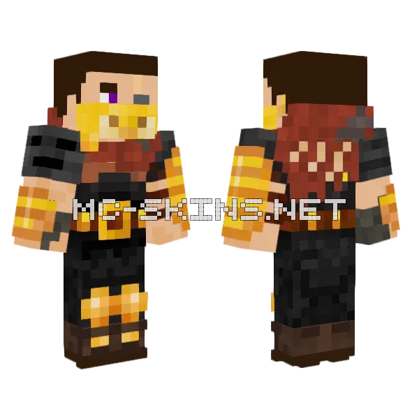 Brown Hat Mob Minecraft skin, front and back