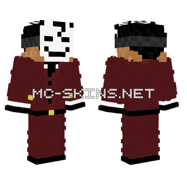 Masked Red Suit Guy, front and back