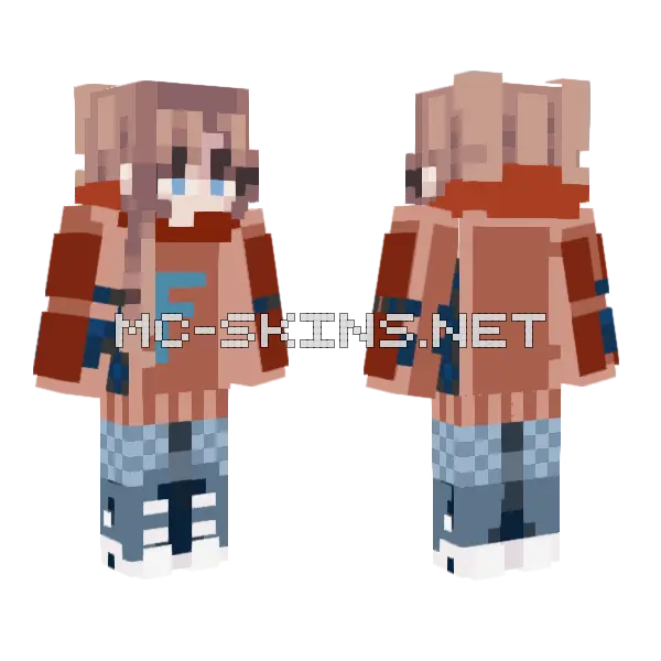 Brown Hoodie Guy, front and back