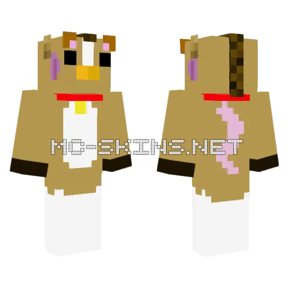 Brown Horse Character, front and back