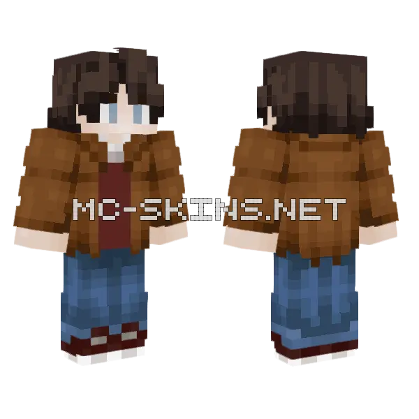 Brown Jacket Boy, front and back
