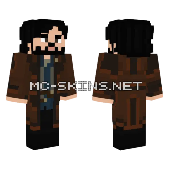 Brown Jacket Outfit, front and back