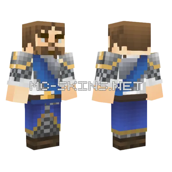 Brown Knight Armor, front and back