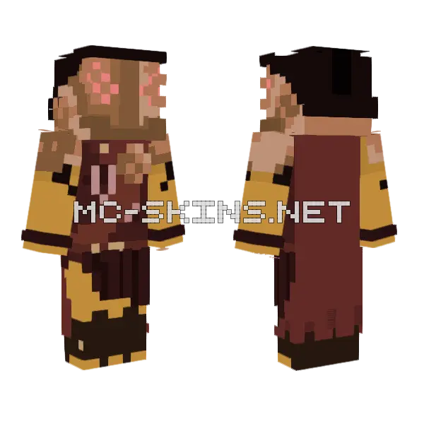 Brown Leather Archer, front and back