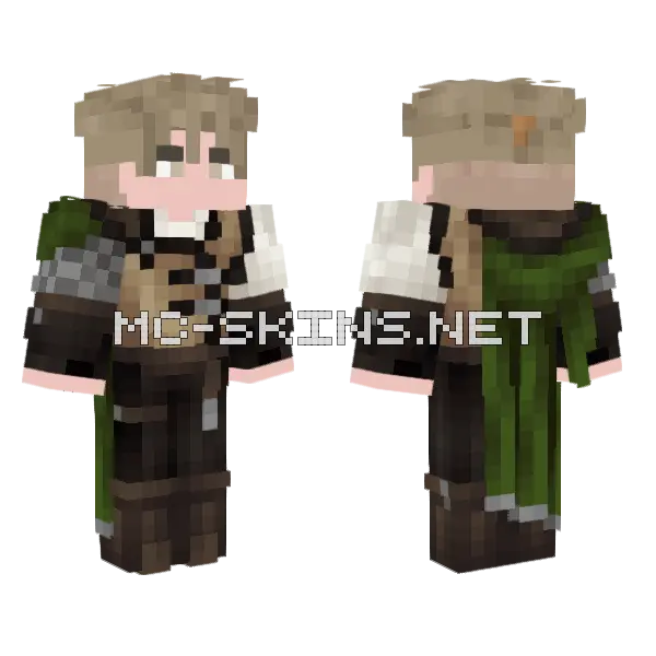 Brown Leather Armor Minecraft skin, front and back