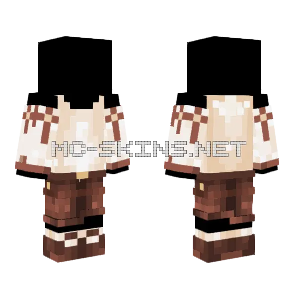 Brown Leather Knight, front and back