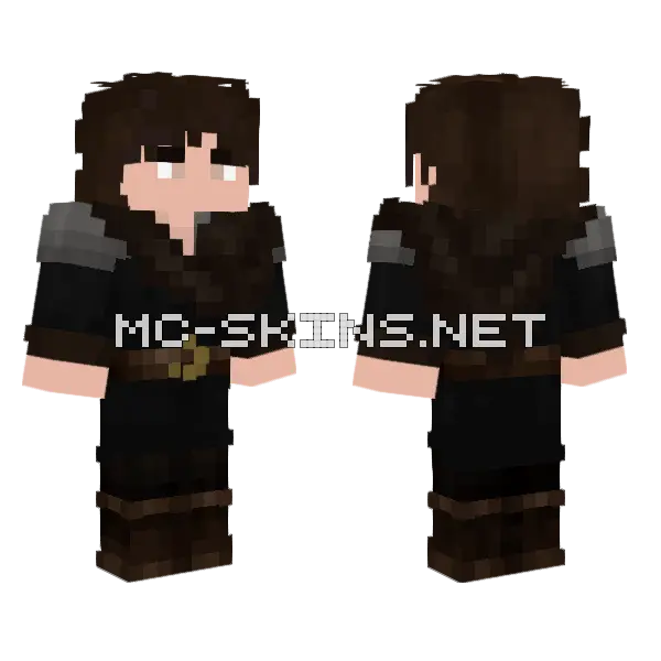 Brown Leather Outfit Minecraft skin, front and back