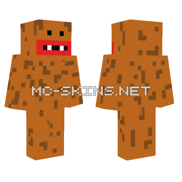 Brown Monster Skin Minecraft skin, front and back