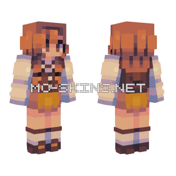 Brown Outfit Minecraft skin, front and back