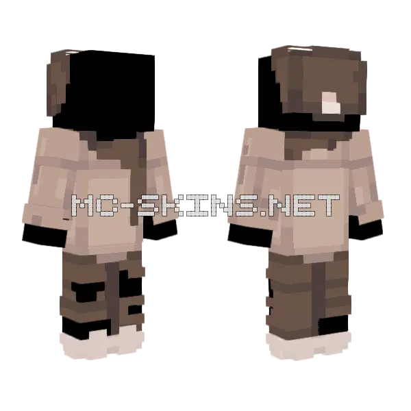 Brown Overall Skin Minecraft skin, front and back