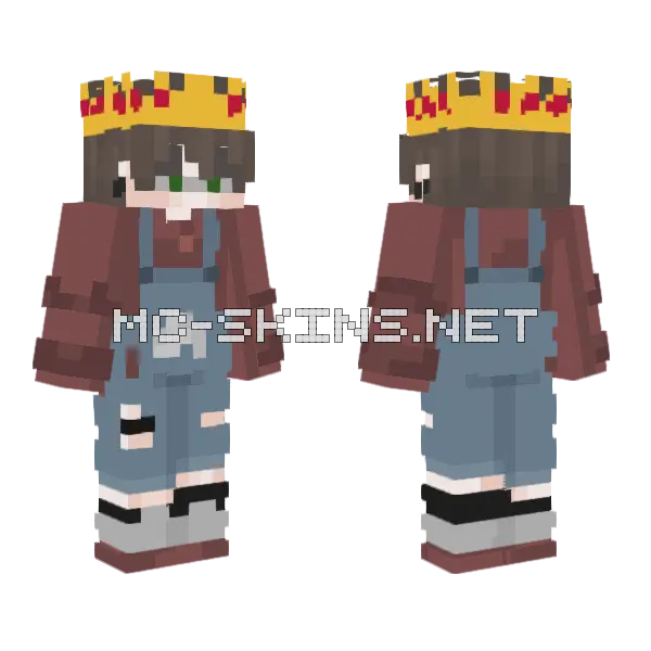 Brown Overalls Boy, front and back