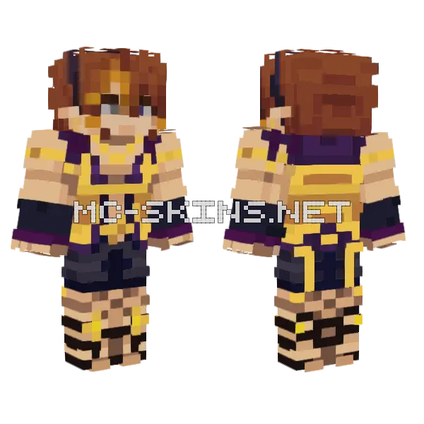 Brown Overalls Character, front and back