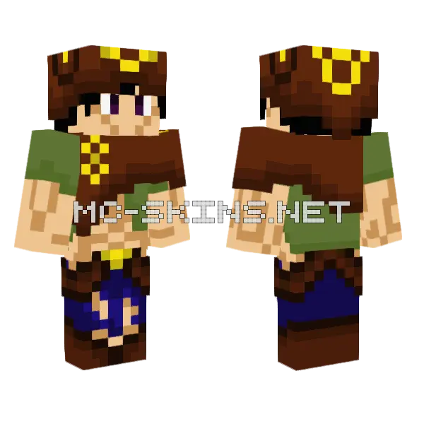 Brown Pirate Outfit, front and back