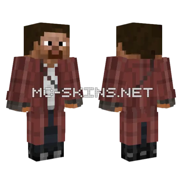 Brown Plaid Jacket, front and back