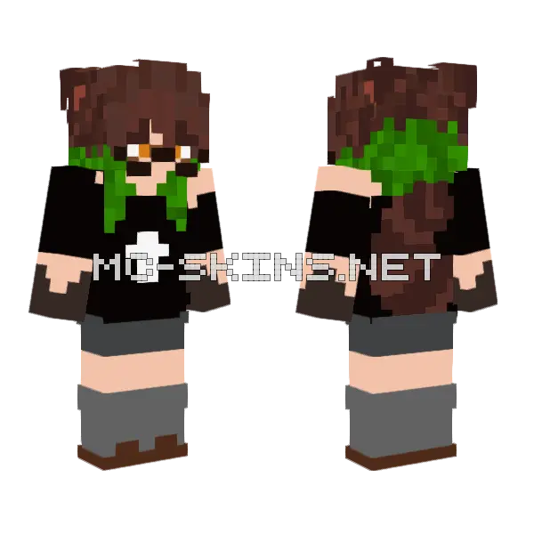 Brown Raccoon Outfit, front and back