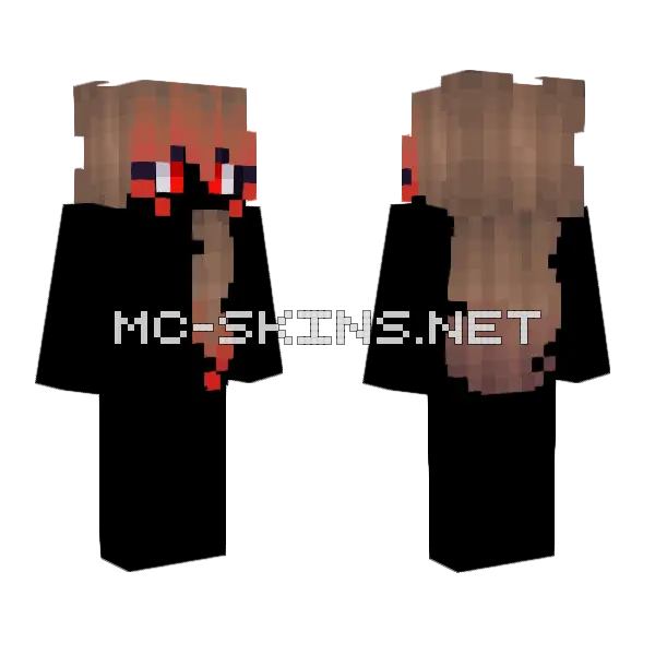 Brown Red Hair Base Minecraft skin, front and back