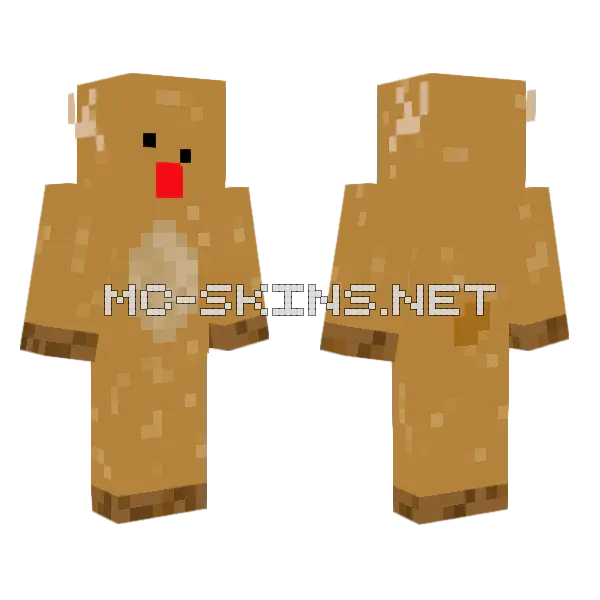 Brown Reindeer, front and back
