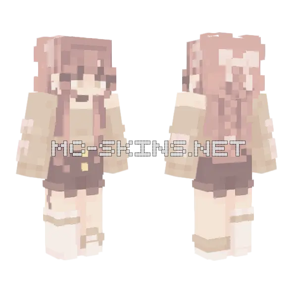 Brown School Uniform Minecraft skin, front and back